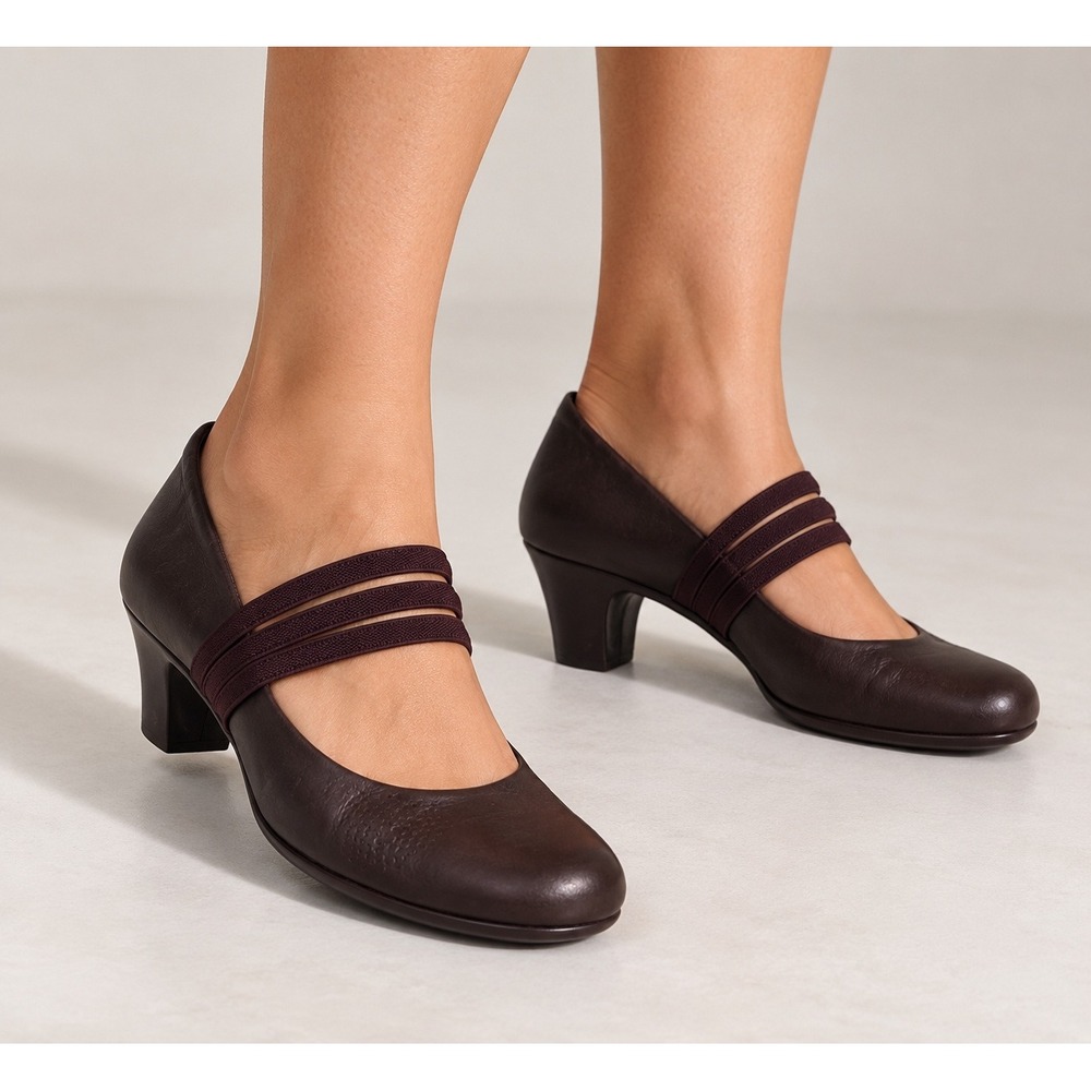 Camper Womens Purple Leather Mary Jane Kitten Heel Pumps Size 39 EU